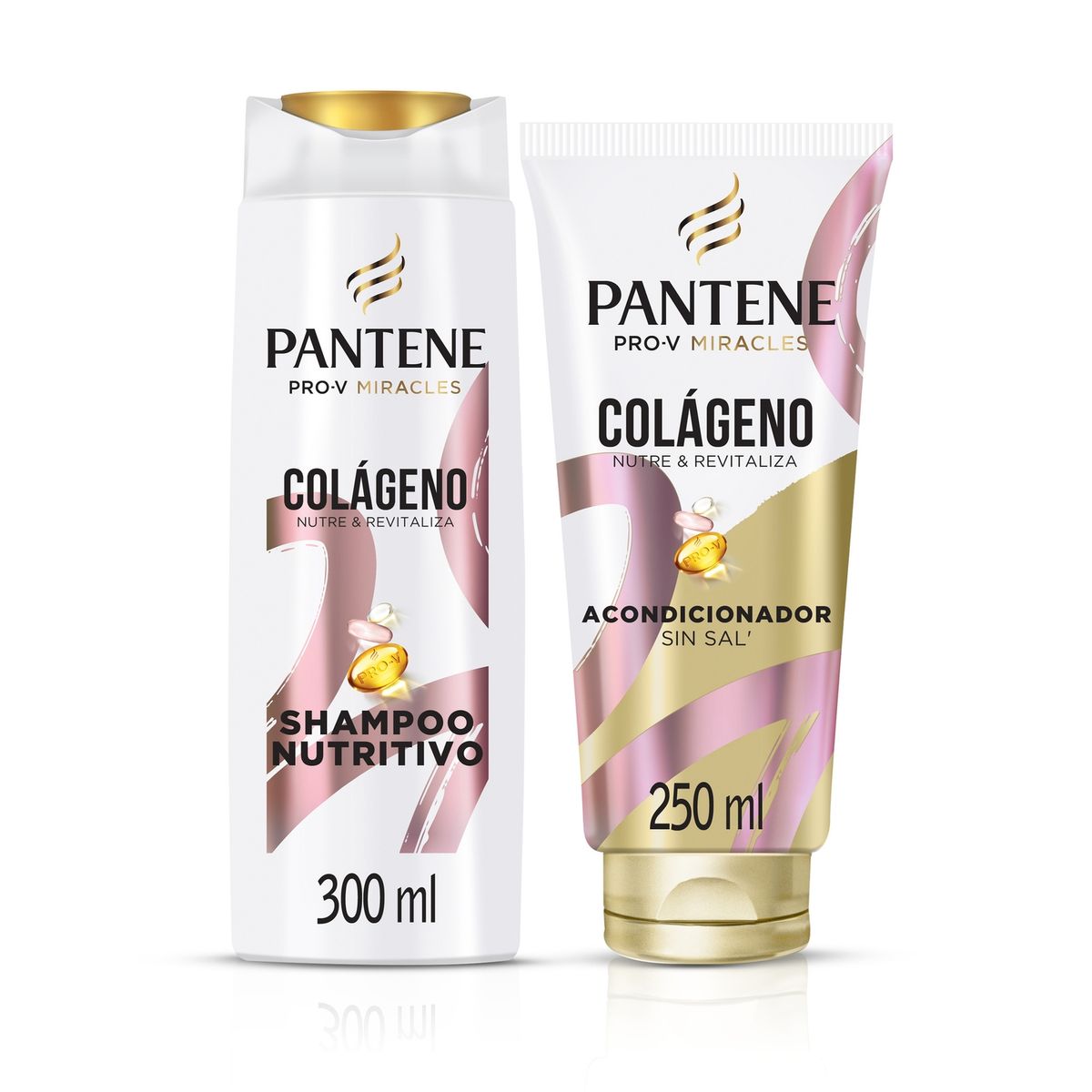 PANTENE - Pack Shampoo y Acondicionador Colágeno Pantene 300 ml + 350 ml