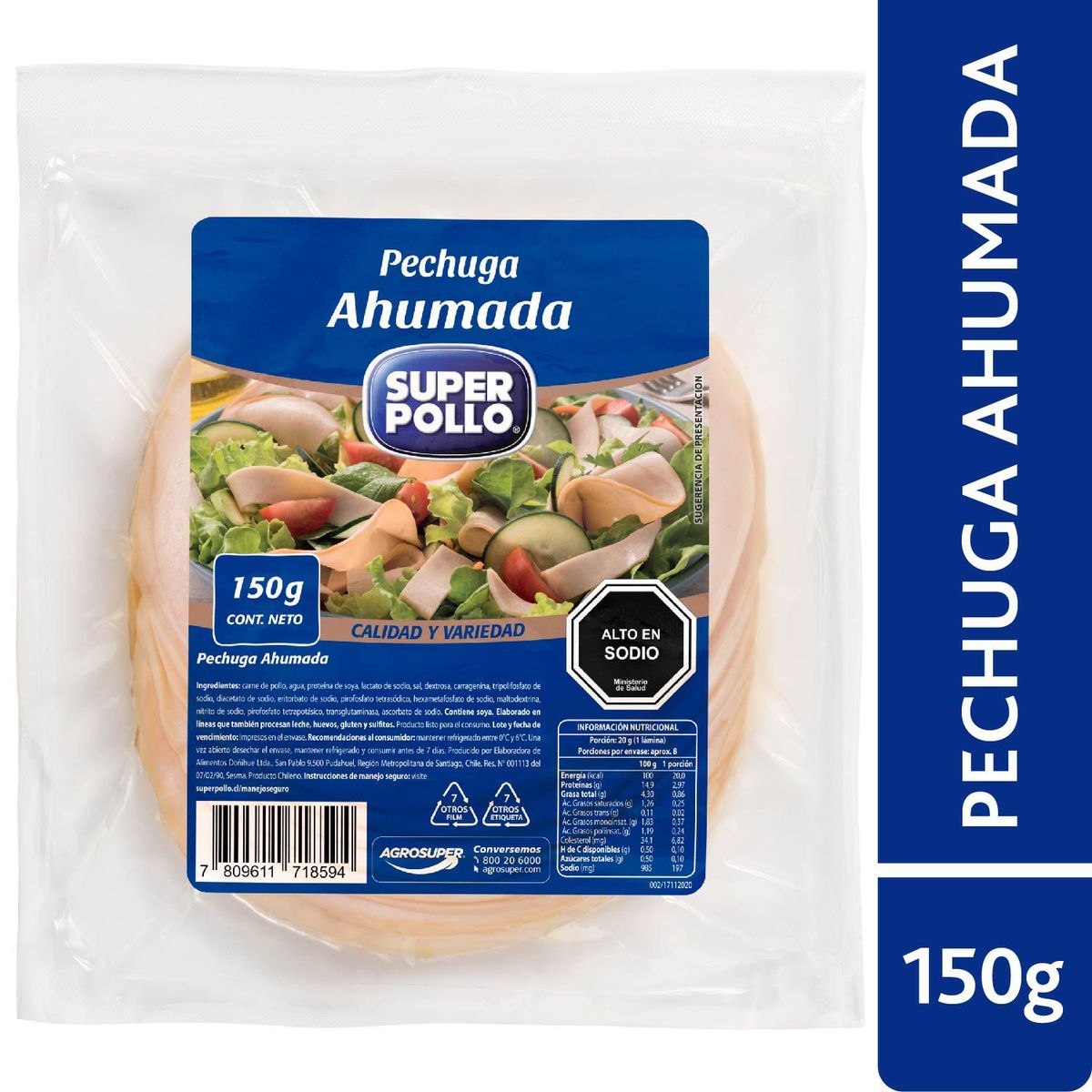 SUPER POLLO - PECHUGA POLLO AHUMADA SUPER POLLO 150 GR