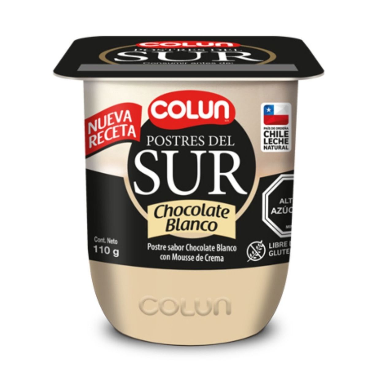 COLUN - Postre del Sur Sabor Chocolate Blanco Colun 110 g