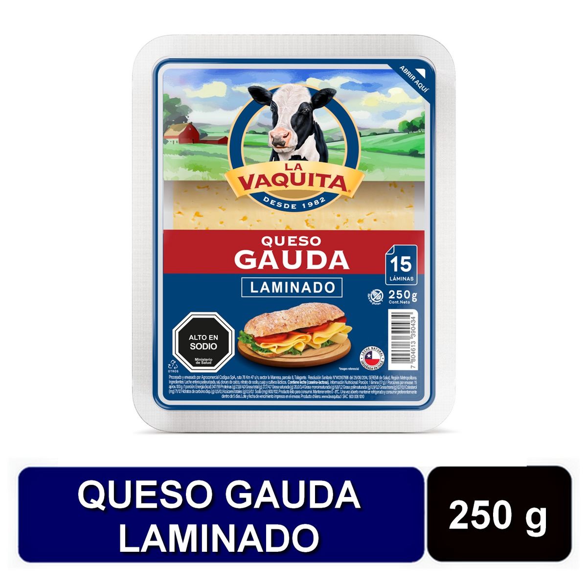 LA VAQUITA - Queso Gauda Laminado La Vaquita 250 g