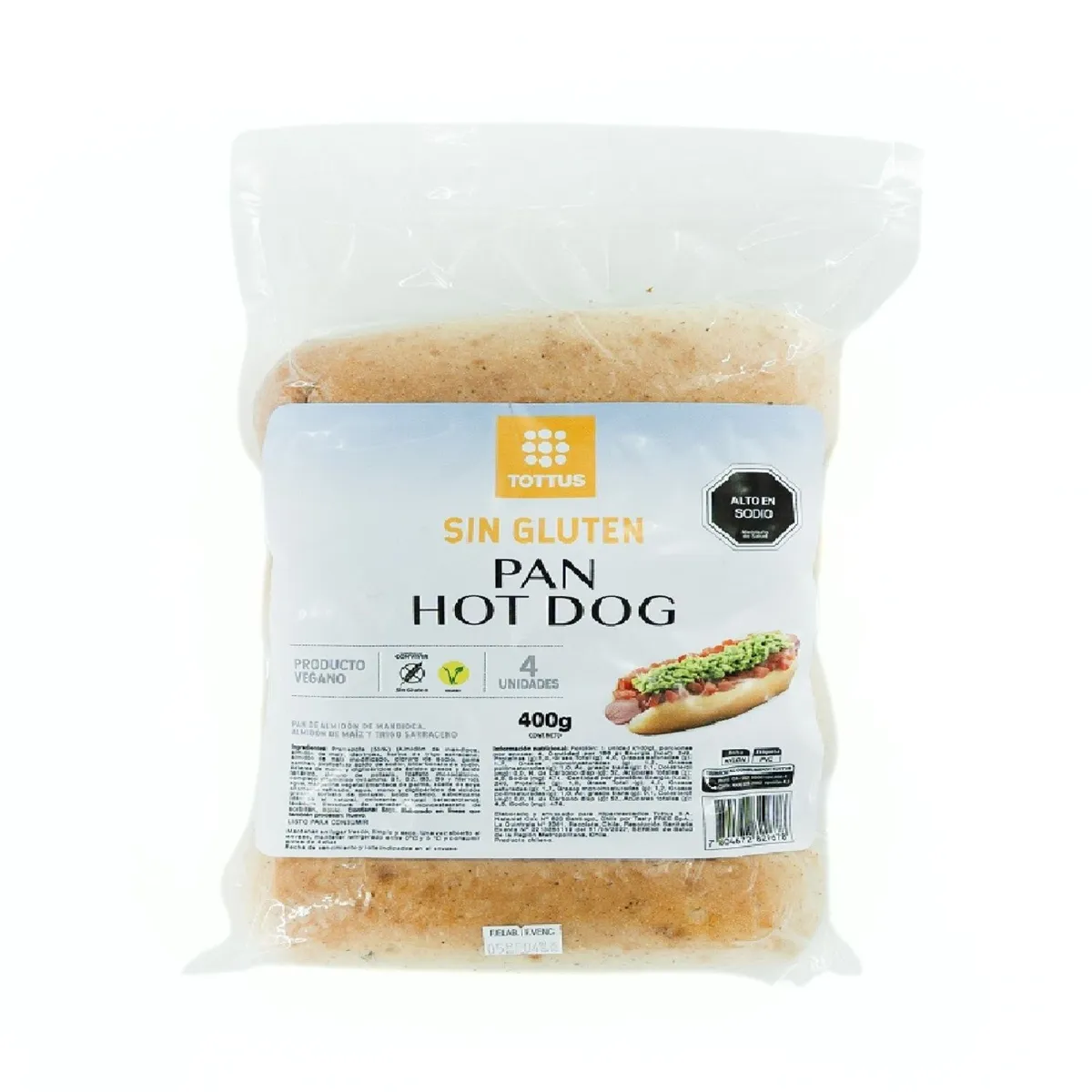 TOTTUS - Pan de Hot Dog Sin Gluten Tottus 400 g