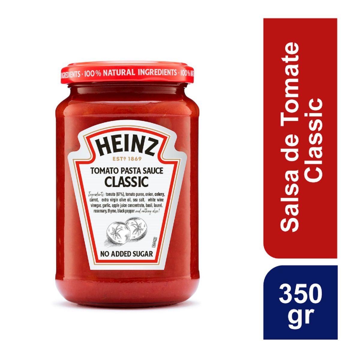 HEINZ - Salsa de Tomate Heinz Clásica Frasco 350 g