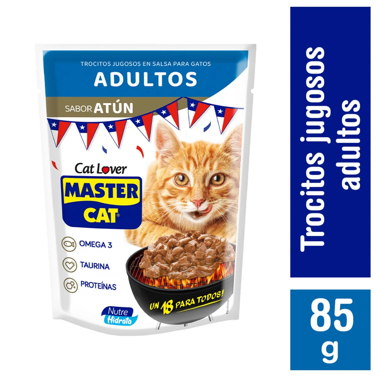 MASTER CAT - Alimento Húmedo para Gato Adulto Sabor Atún 85 g