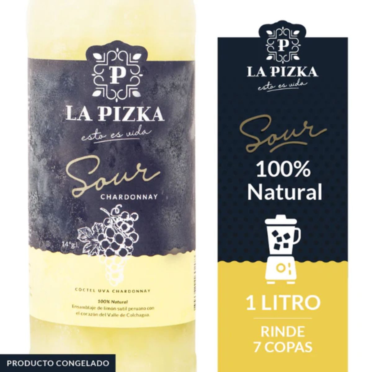 LA PIZKA - Cóctel Chardonnay Sour La Pizka 14° 1000 cc