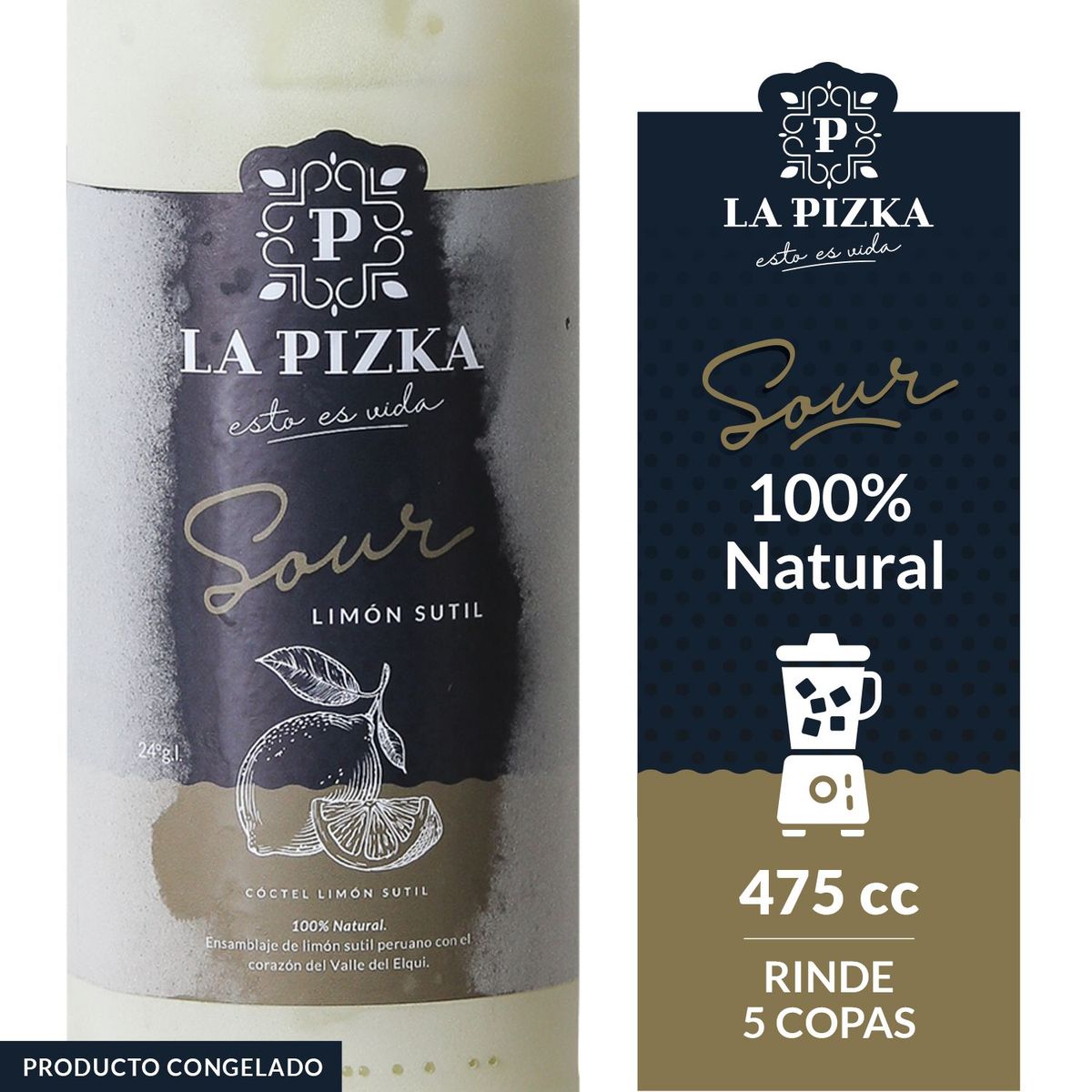 LA PIZKA - SOUR LIMON SUTIL LA PIZKA 24G 475 CC