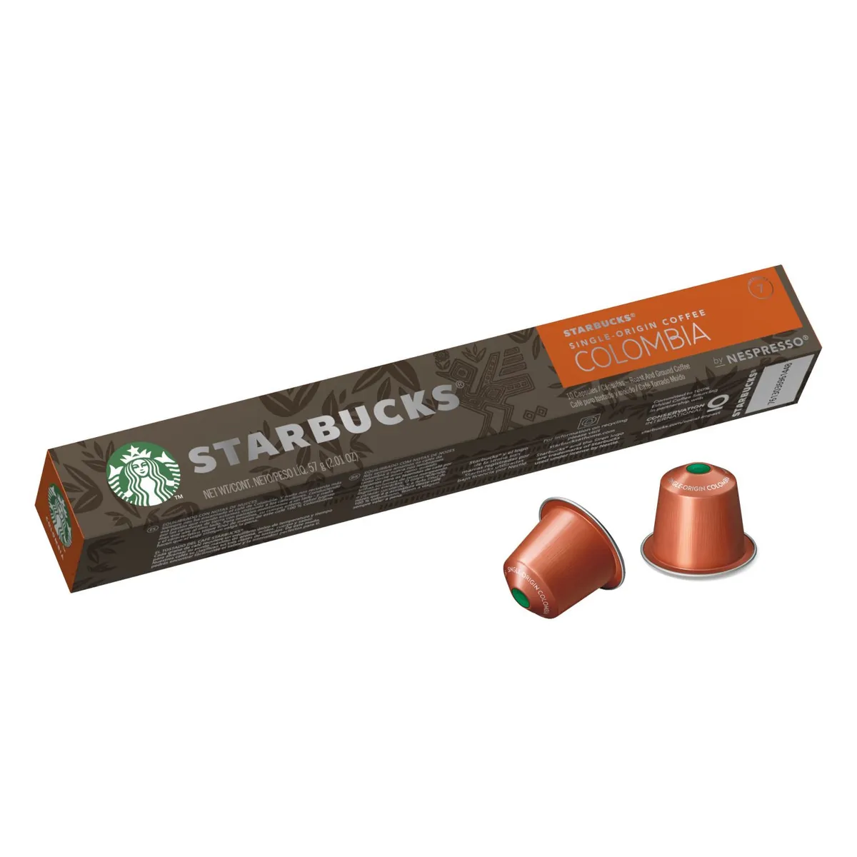 STARBUCKS - Cápsulas de Café Starbucks By Nespresso Single-Origin Colombia 57 g