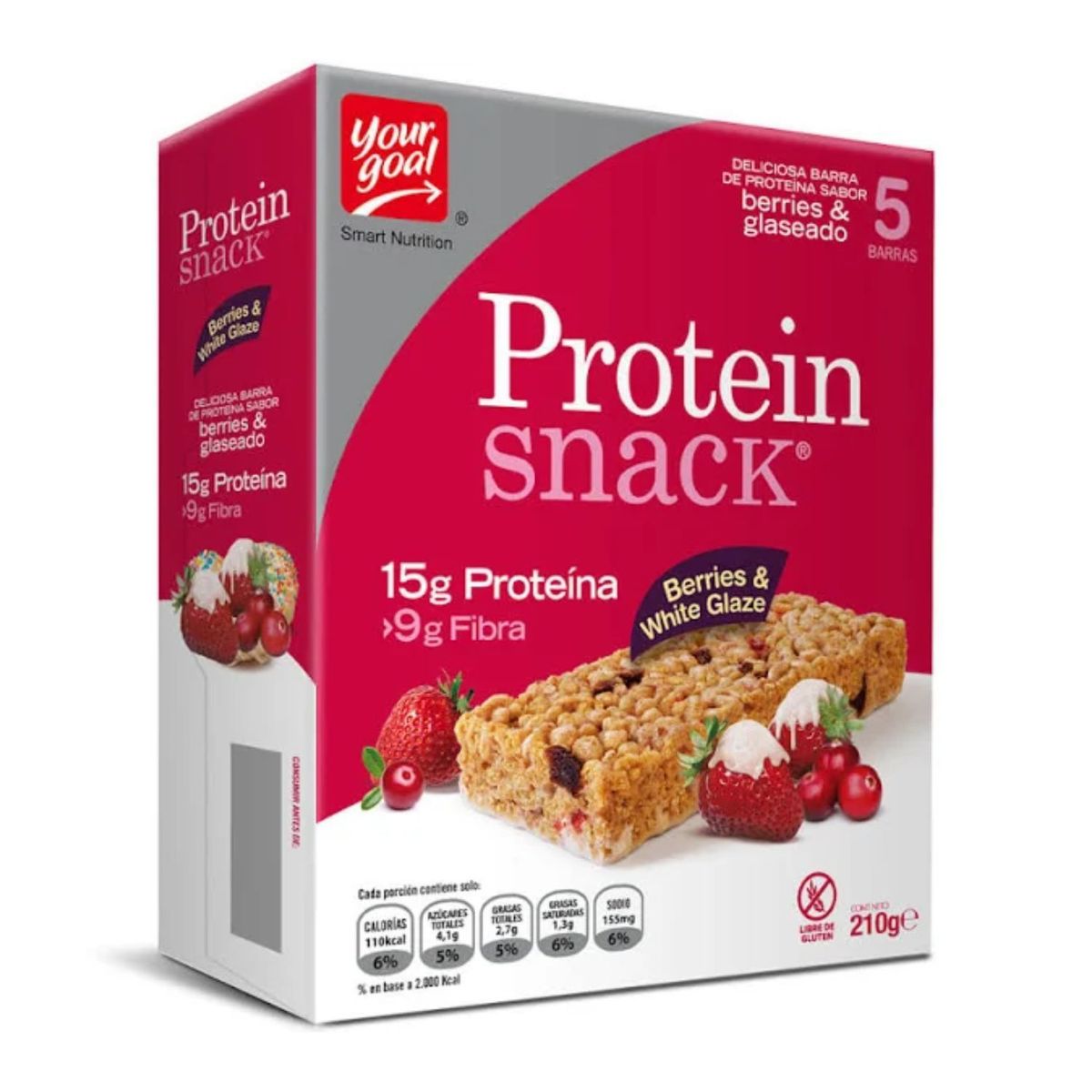 YOUR GOAL - Barra de Proteína Sabor Berries Your Goal 210 g