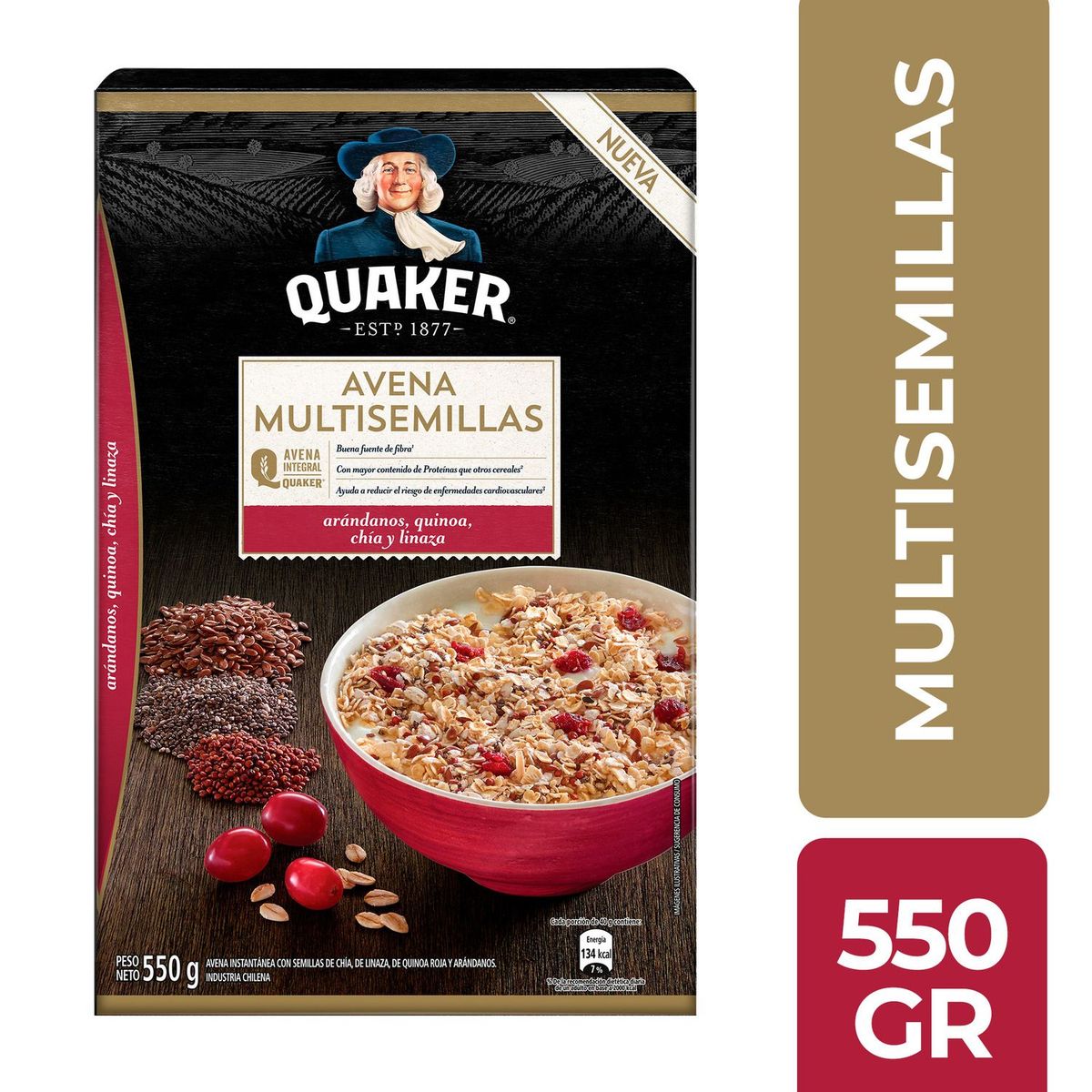 QUAKER - Avena Multisemillas Arándanos, Quinoa, Chía y Linaza