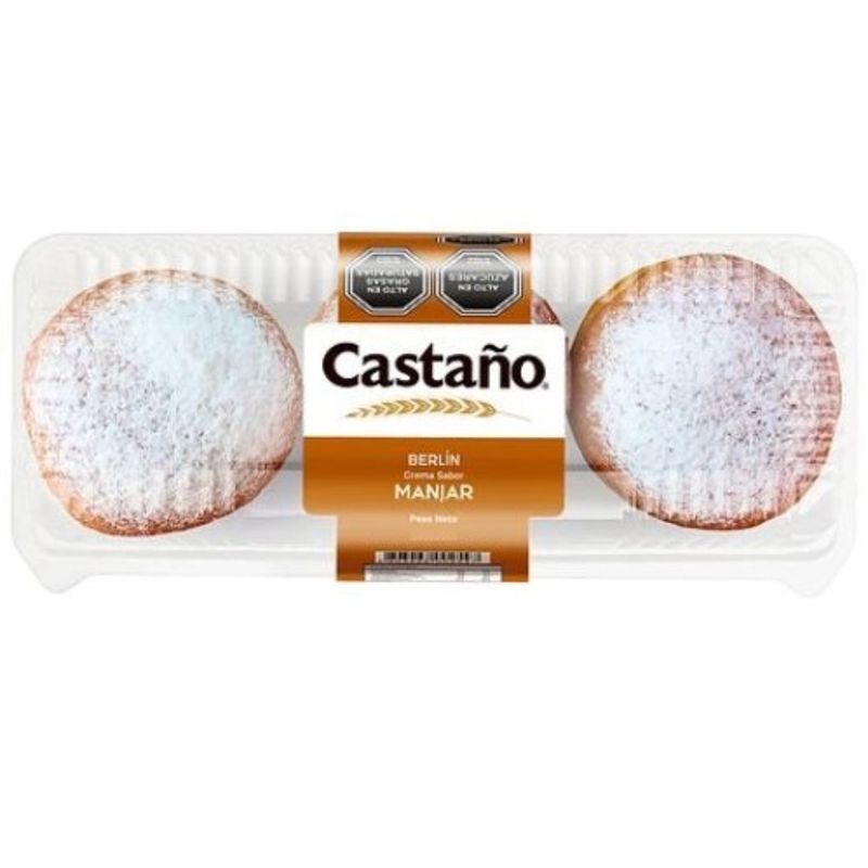 CASTAÑO - Pack Berlín Relleno Manjar Castaño 2 x 85 g