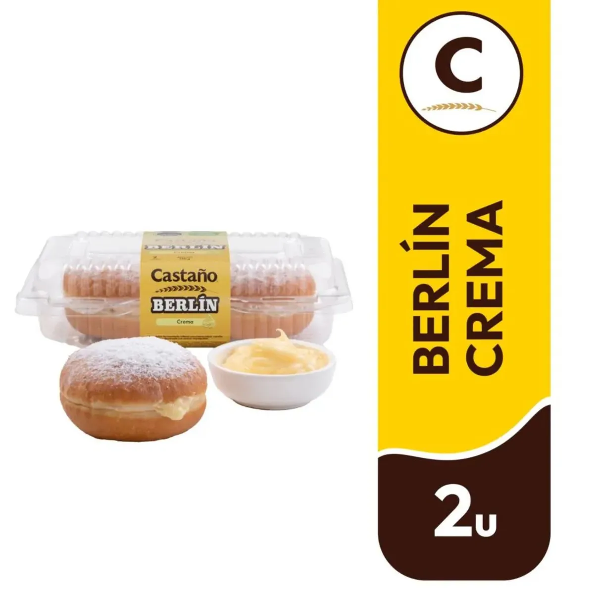 CASTAÑO - Pack Berlín Relleno Crema Castaño 2 x 85 g