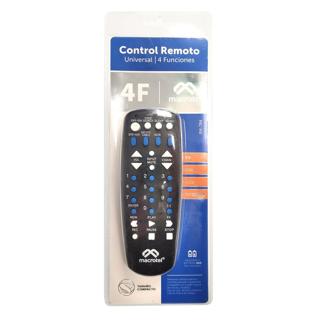 MACROTEL - Control Remoto TV Universal