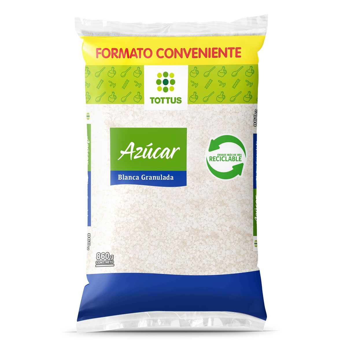TOTTUS - Azúcar Blanca Granulada Tottus 860 g