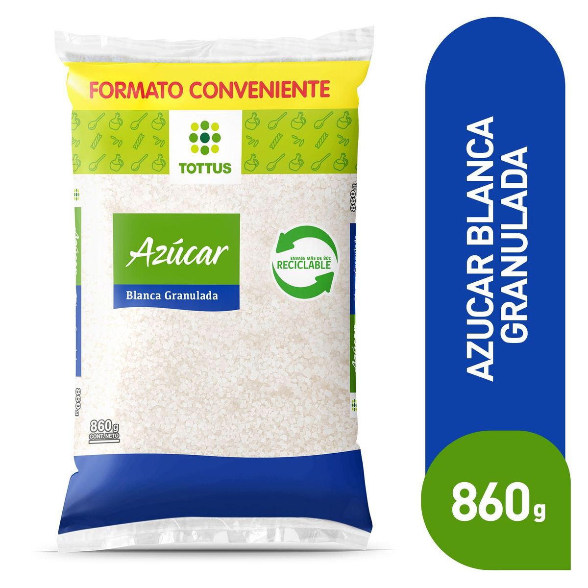 TOTTUS - Azúcar Blanca Granulada Tottus 860 g