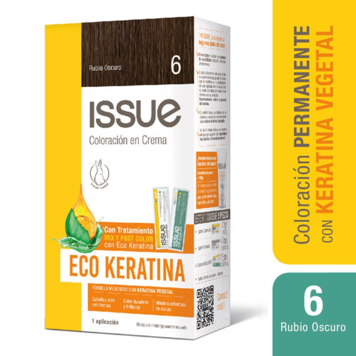 ISSUE - Coloración Tinte Issue Kit Eco Keratina  Rubio Oscuro N° 6 1 Un