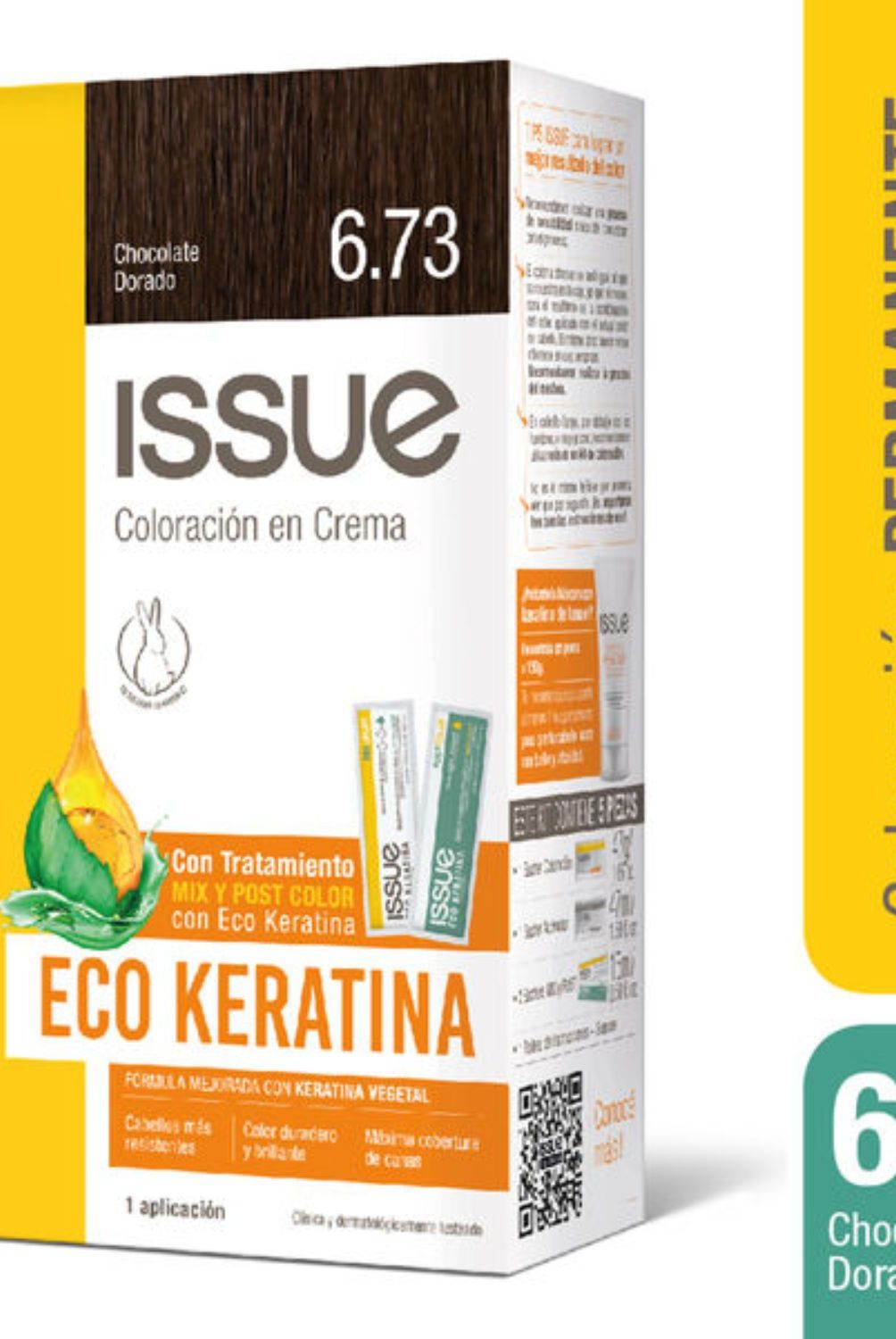 ISSUE - Coloración Tinte Issue Kit Eco Keratina Chocolate Dorado N° 6.73 1 Un