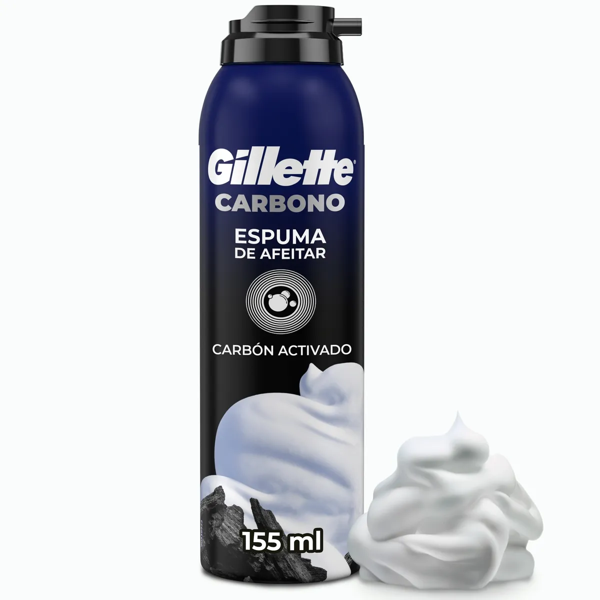 GILLETTE - Espuma de Afeitar Gillette Carbón Activado 155 ml