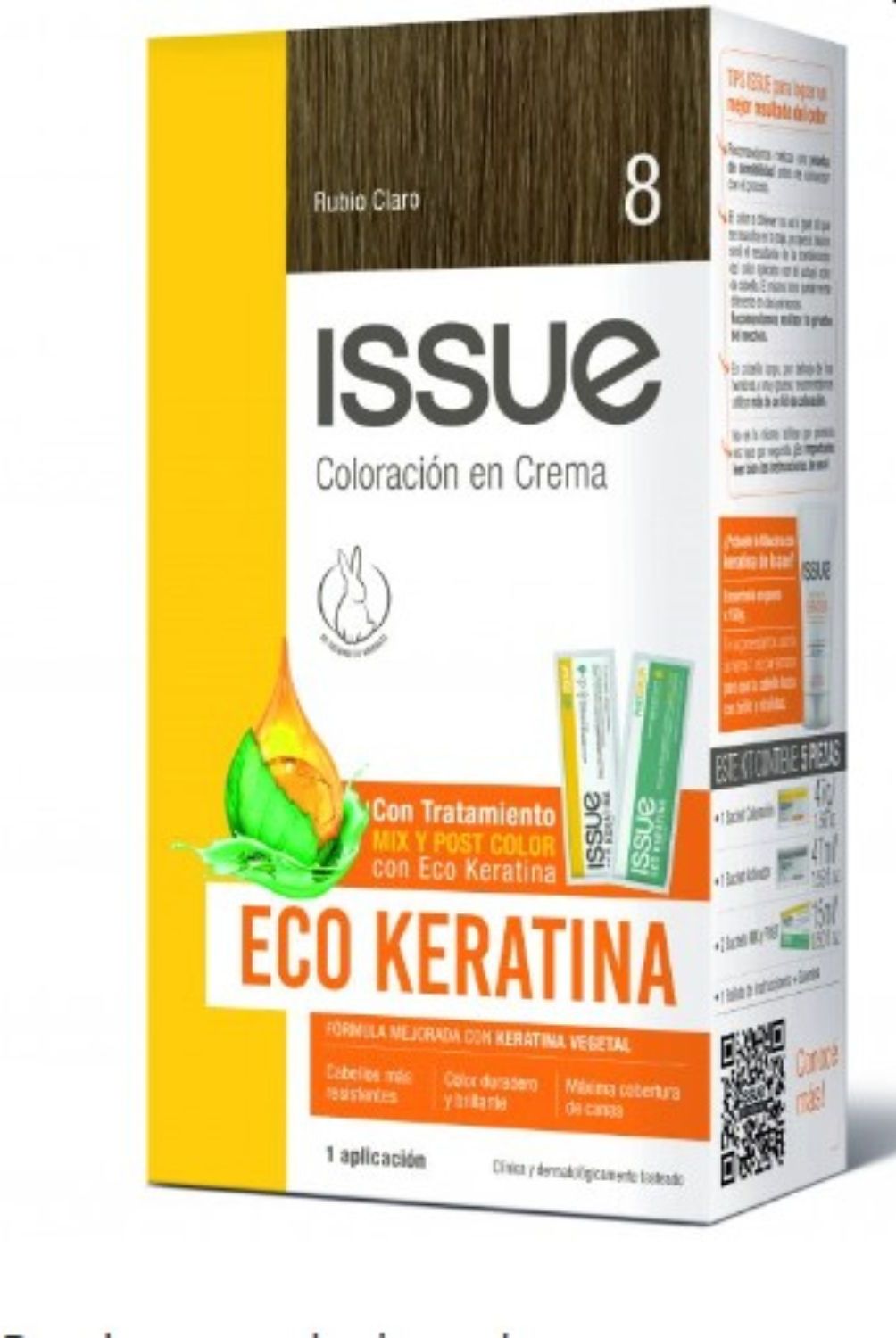 ISSUE - Coloración Tinte Issue Kit Eco Keratina Rubio Claro N° 8 1 Un