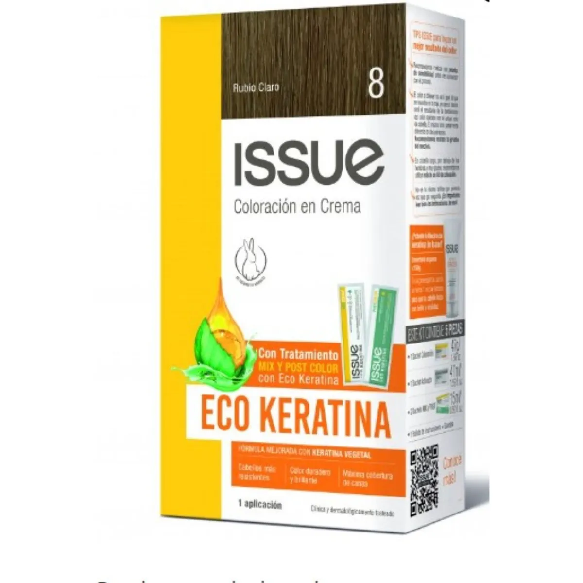 ISSUE - Coloración Tinte Issue Kit Eco Keratina Rubio Claro N° 8 1 Un