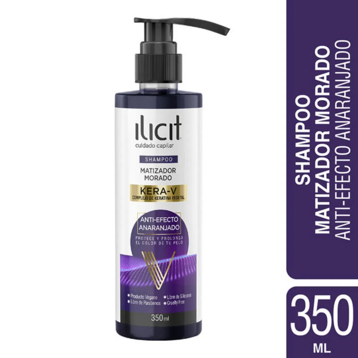 ILICIT - Shampoo Matizador Morado Kera-V Ilicit  350 ml