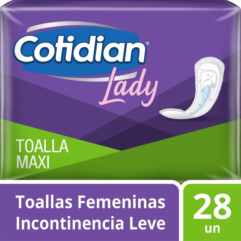 COTIDIAN - Toallas Higiénicas Maxi Lady Cotidian 28 Un