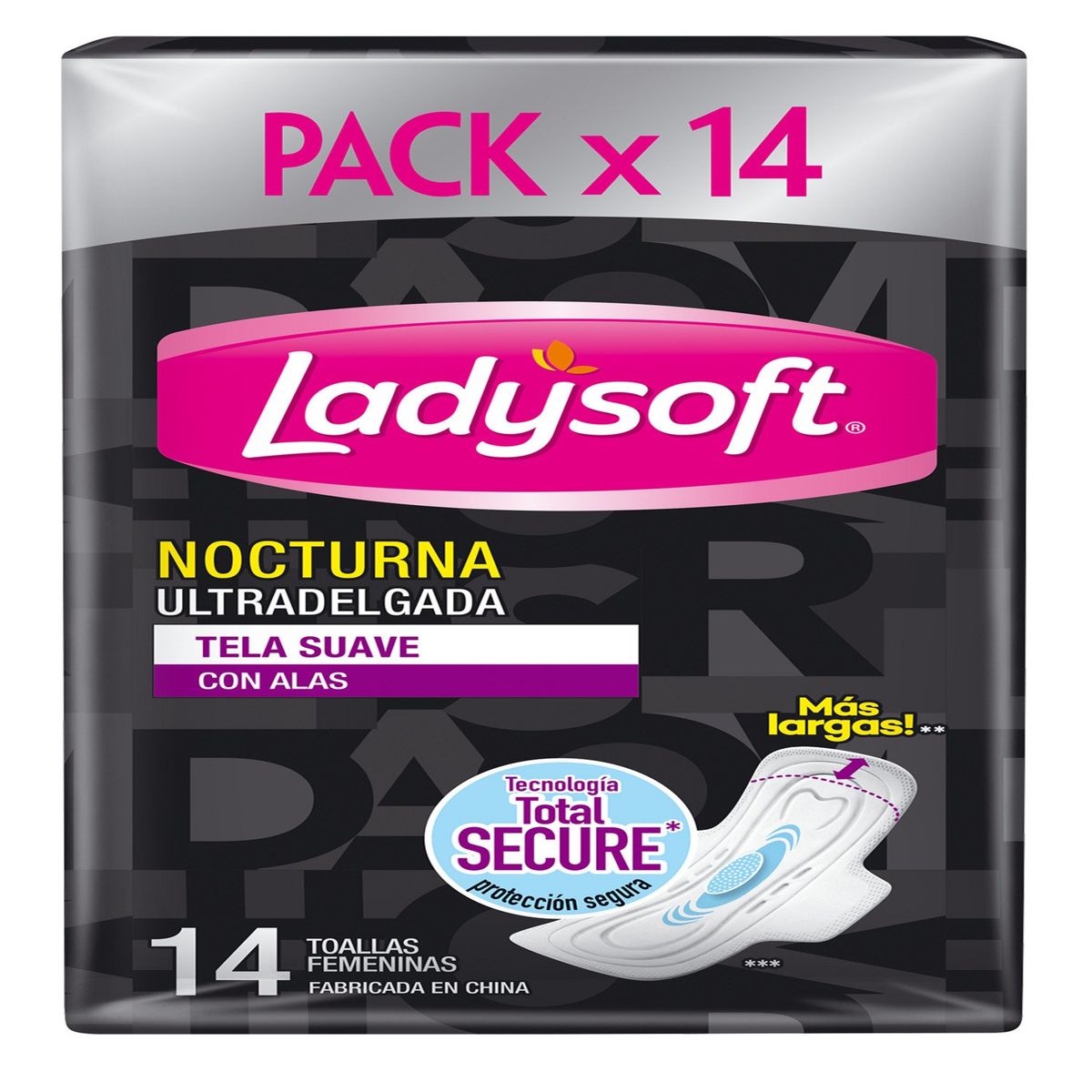 LADYSOFT - Toallas Feneninas Noctuna Ultradelgada Ladysoft 14 UN