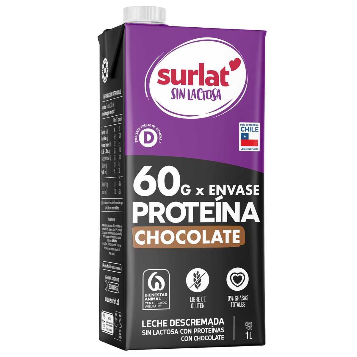 SURLAT - Leche Surlat Chocolate Proteína Sin Lactosa 1 L