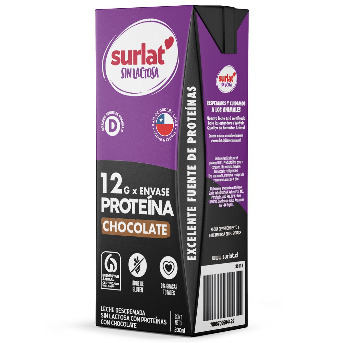 SURLAT - Leche Chocolatada Surlat con Proteína Sin Lactosa 200 ml