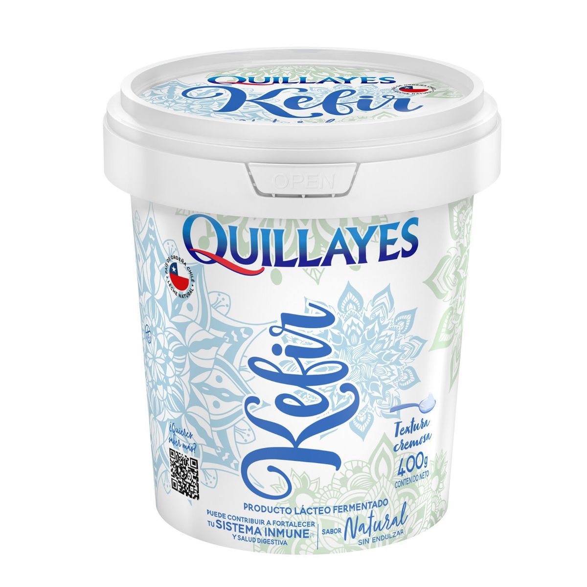 QUILLAYES - Yoghurt Kefir Quillayes Natural Cuchareable 400 g