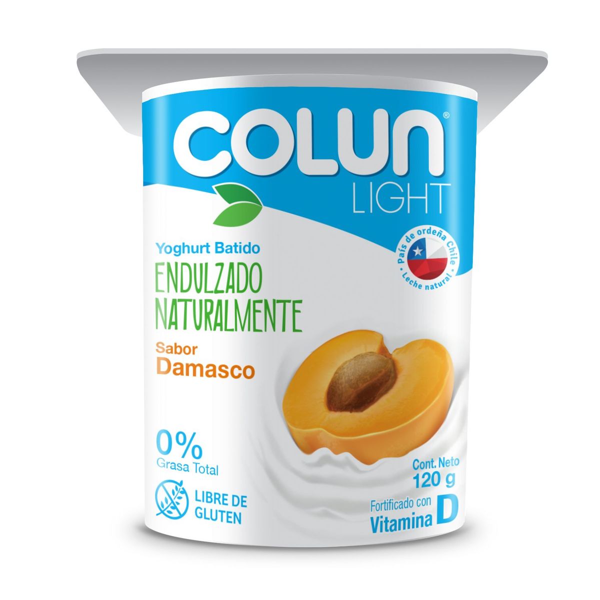 COLUN - Yoghurt Light  Colun Sabor Damasco 120 g