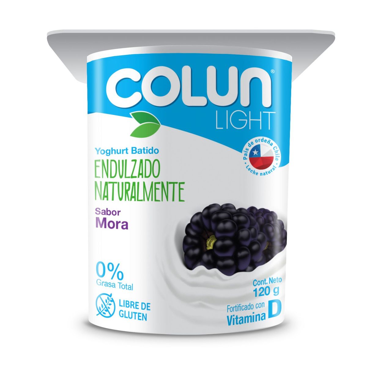 COLUN - Yoghurt Light  Colun Sabor Mora 120 g