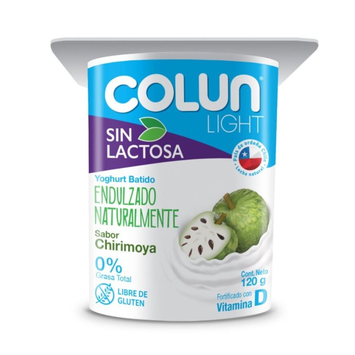 COLUN - Yoghurt Light Sabor Chirimoya Sin Lactosa Colun 120 g