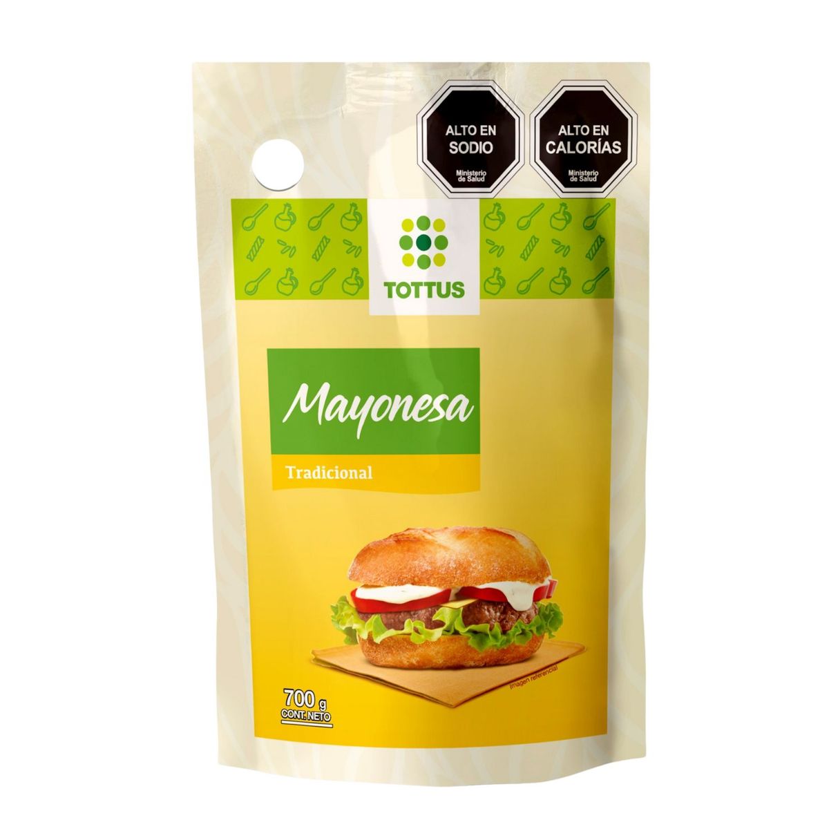 TOTTUS - Mayonesa Tradicional Doypack Tottus 700 g