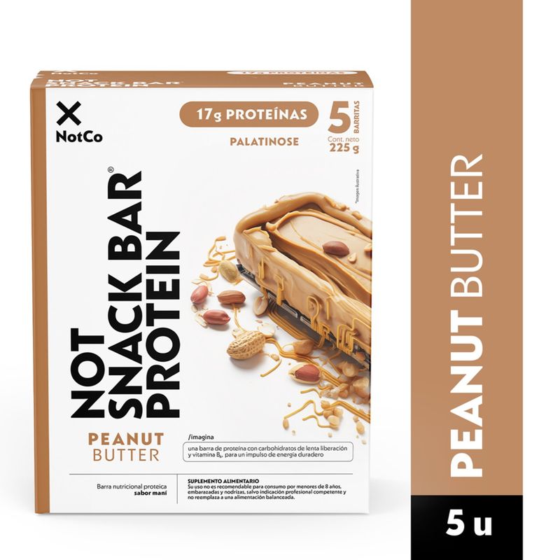 NOTSNACK BAR - Barra de Proteína NotSnack Bar Choco Peanut Butter 5 x 45g