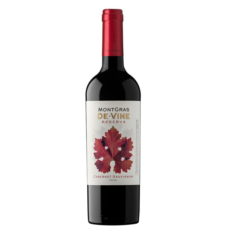 MONTGRAS - Vino Tinto Cabernet Sauvignon Montgras 13° 750 cc