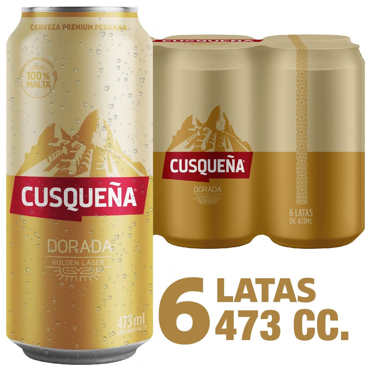  - CERVEZA PACK LATA CUSQUENA 4.8G 6X473 CC
