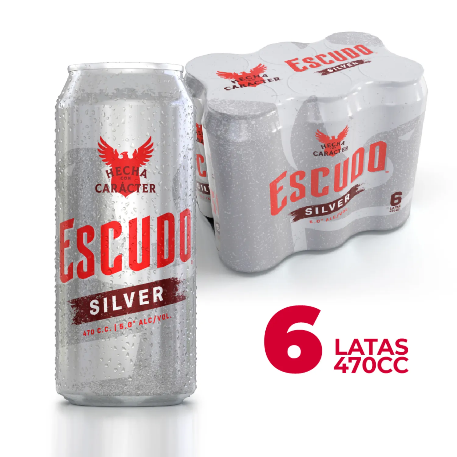 CERVEZA PCK LT SILVER ESCUDO 5G 6X470 CC | Tottus Chile