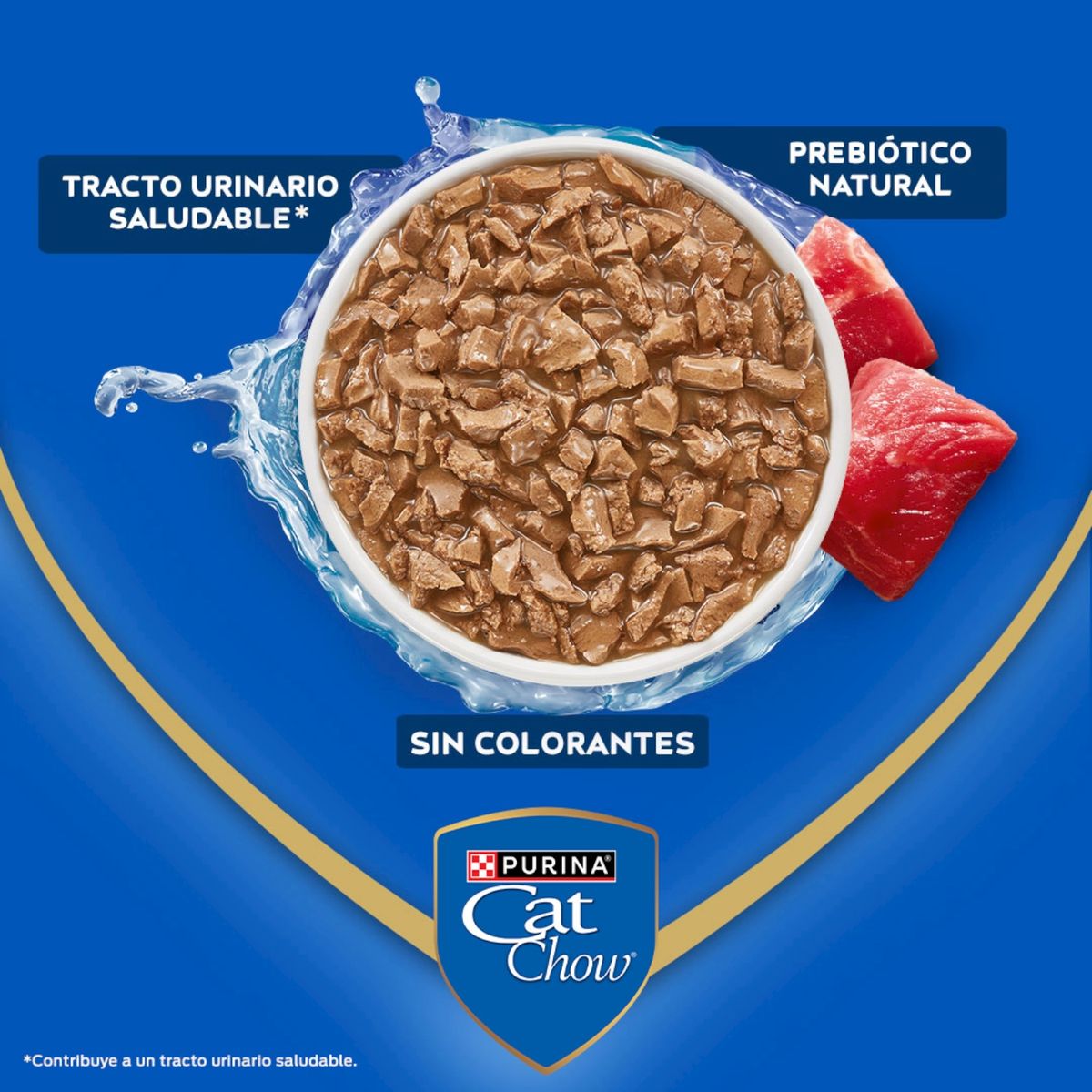 CAT CHOW - Alimento Húmedo para Gatos Esterilizados Sabor Carne 85 g