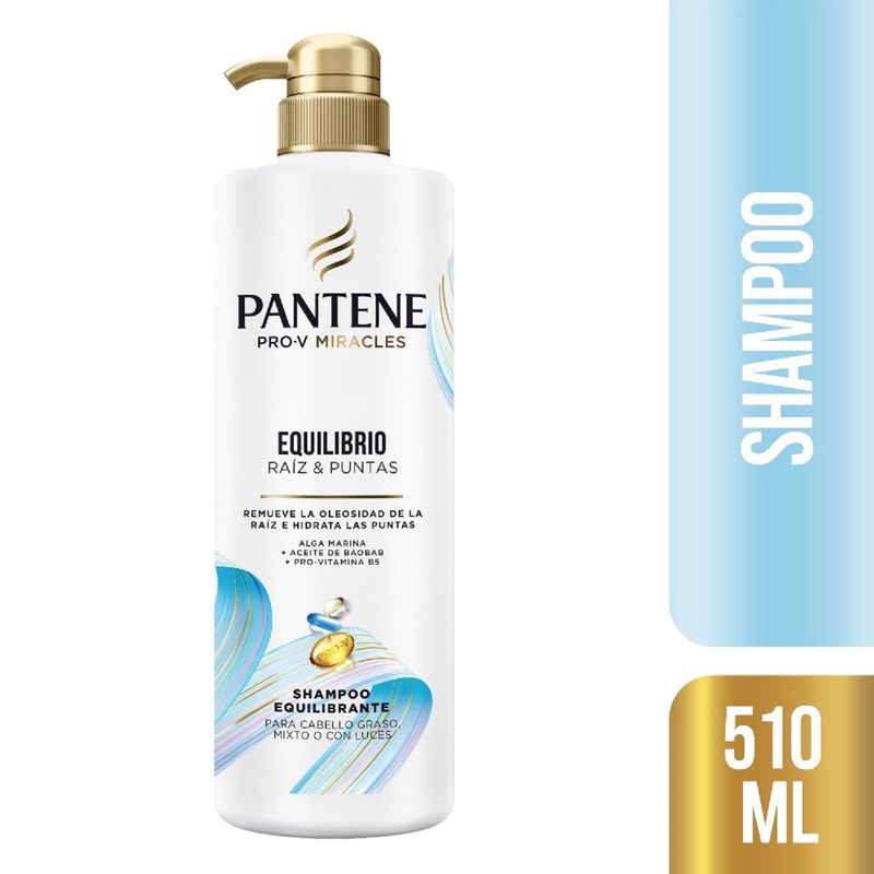 PANTENE - Shampoo Equilibrio Raíz y Puntas Pantene 510 ml