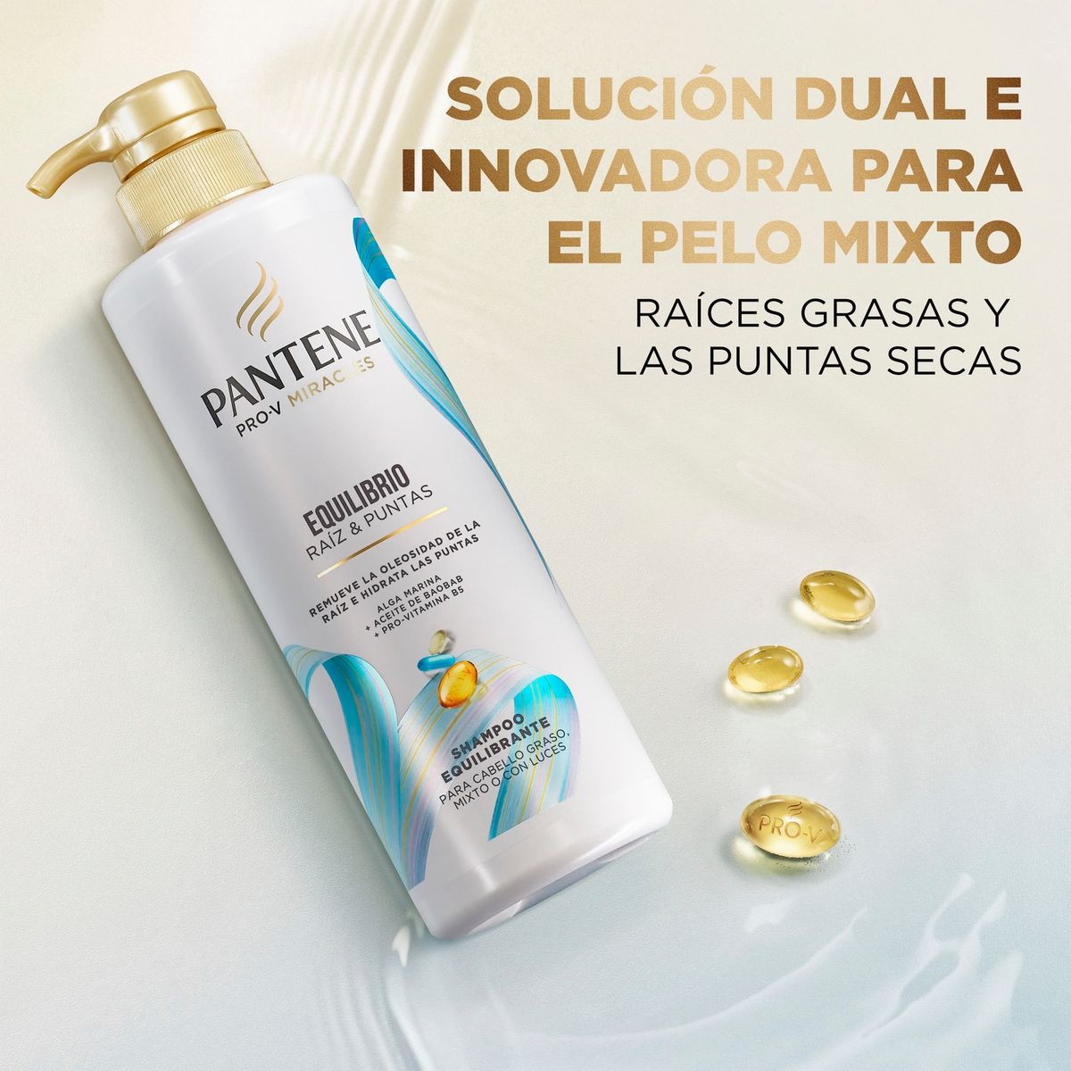 PANTENE - Shampoo Equilibrio Raíz y Puntas Pantene 510 ml