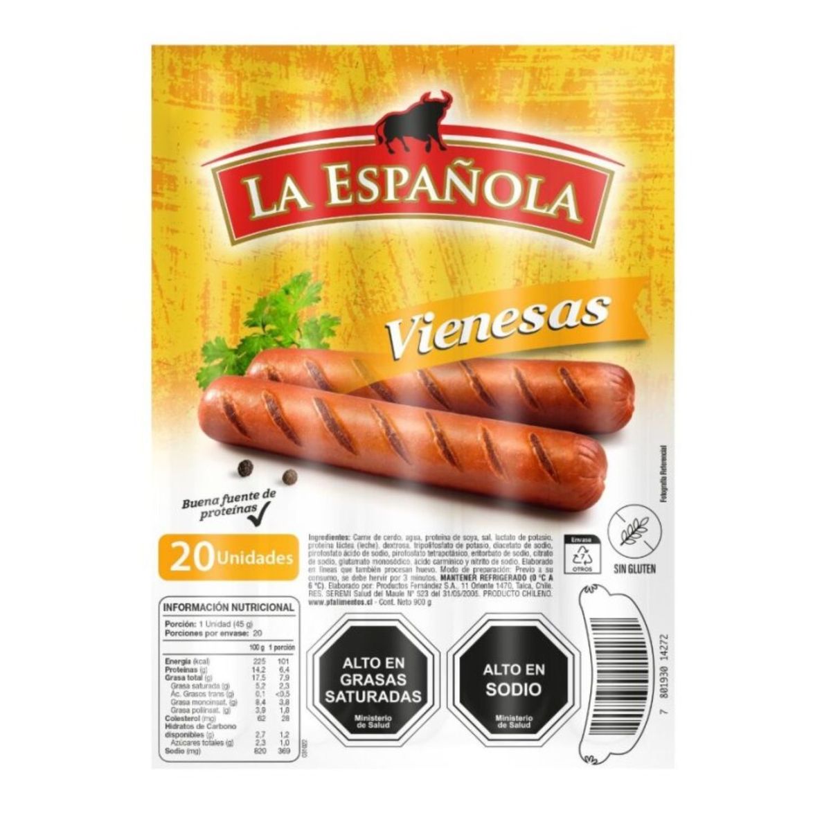 LA ESPAÑOLA - Vienesa La Española 900 g