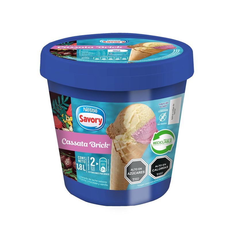 SAVORY - Helado de Leche Savory Cassata Brick 1.8 L