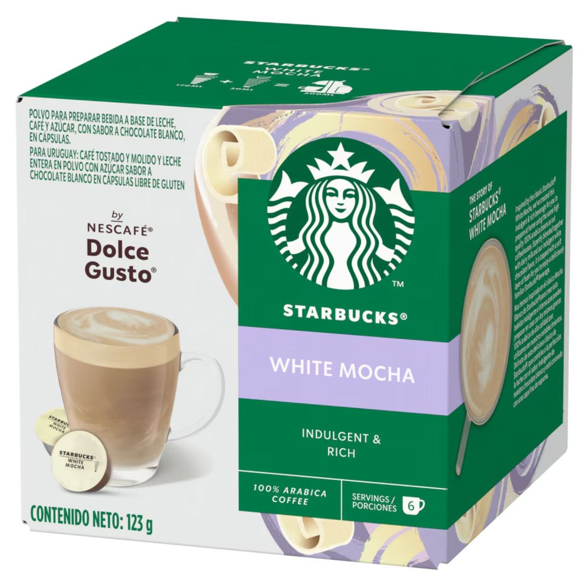 STARBUCKS - Cápsulas de Café White Mocha Starbucks 123 g