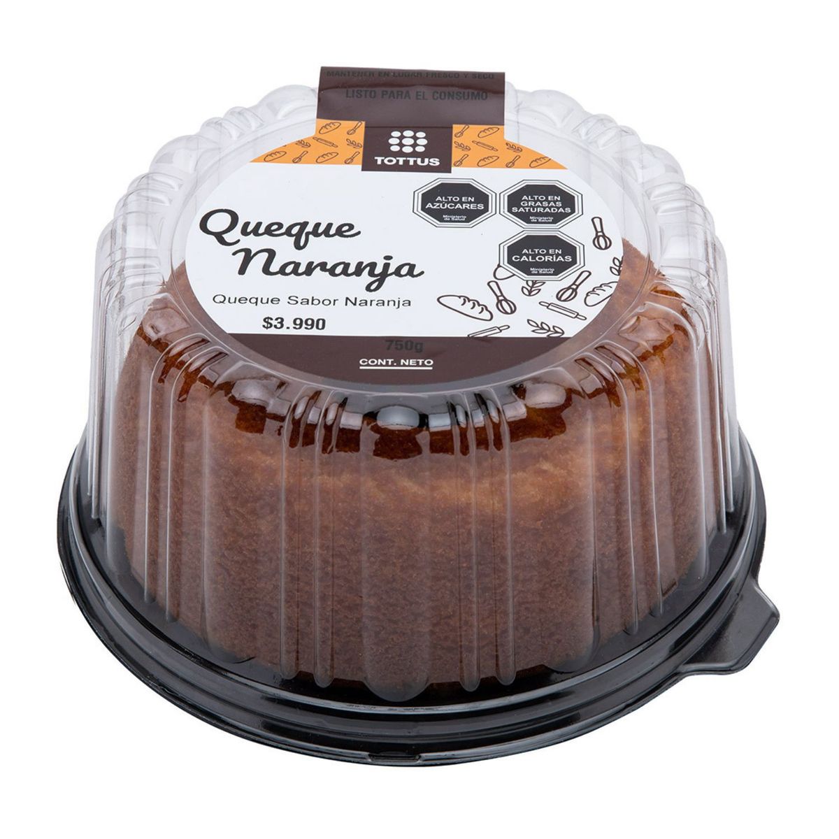 TOTTUS - Queque de Naranja Tottus 750 g