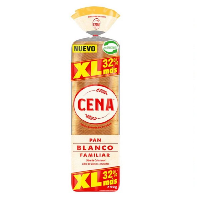 CENA - Pan de Molde Blanco XL Cena 740 g