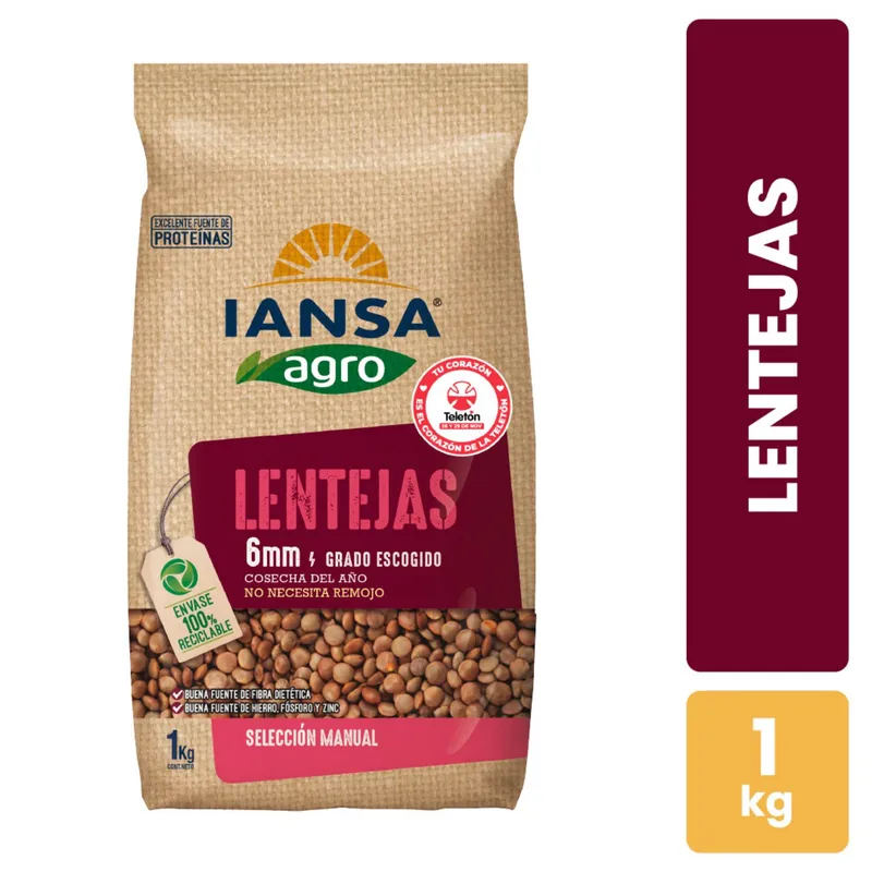 IANSA AGRO - Lentejas 6mm Iansa Agro 1 Kg