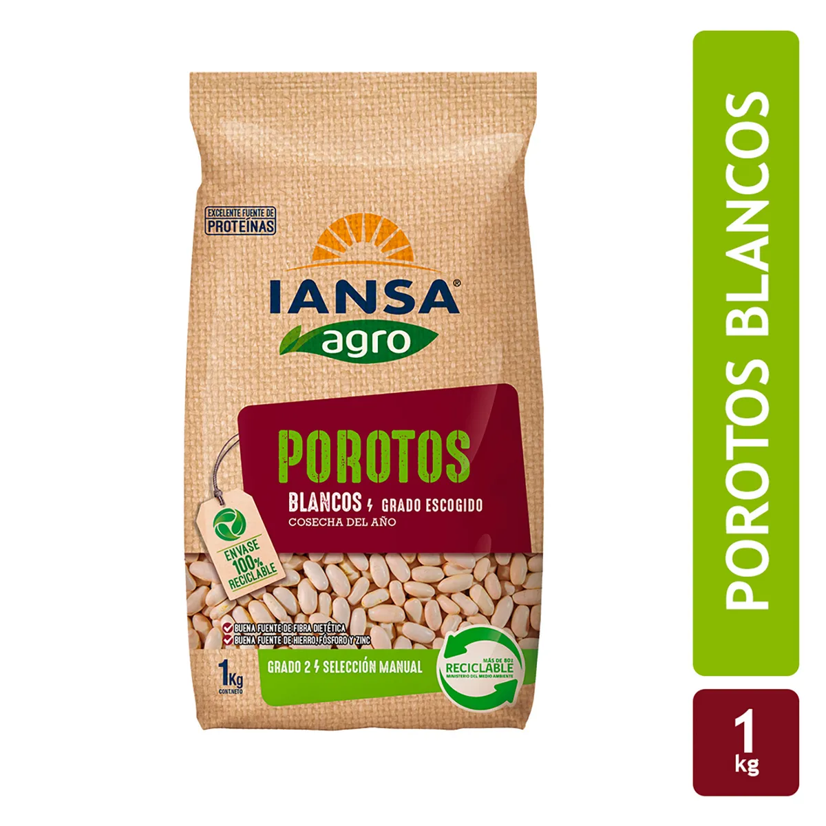 IANSA AGRO - Porotos Blanco Iansa Agro 1 Kg