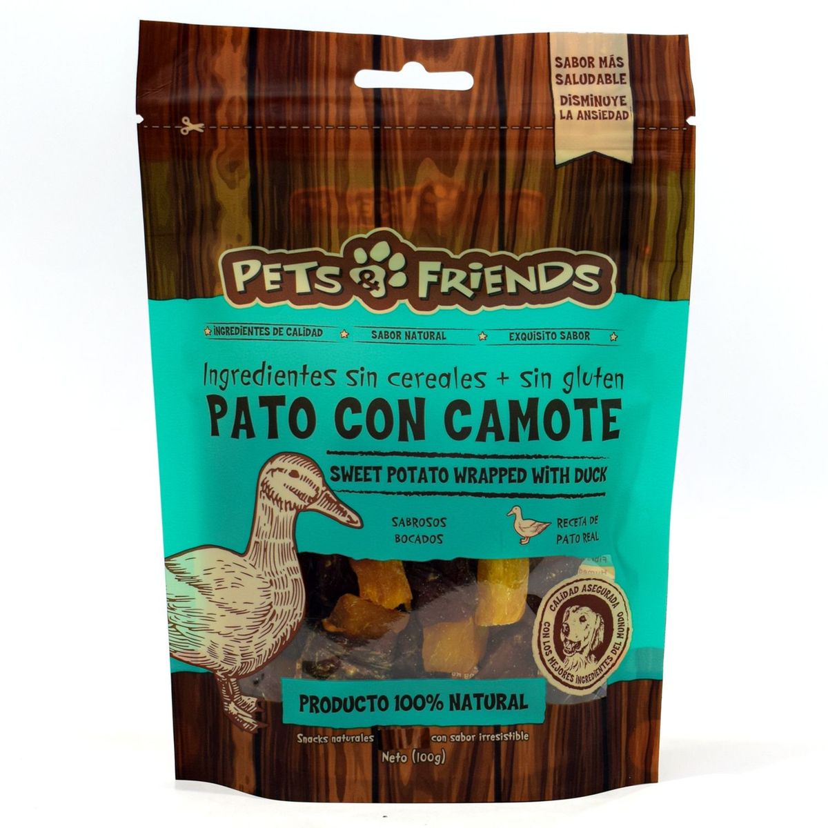 PETS AND FRIENDS - Snack para Perros Sabor Pato y Camote Pets & Friends 100 g