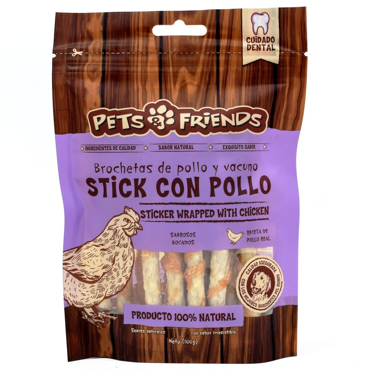 PETS AND FRIENDS - Snack para Perros Sabor Pollo Stick Pets & Friends 100 g