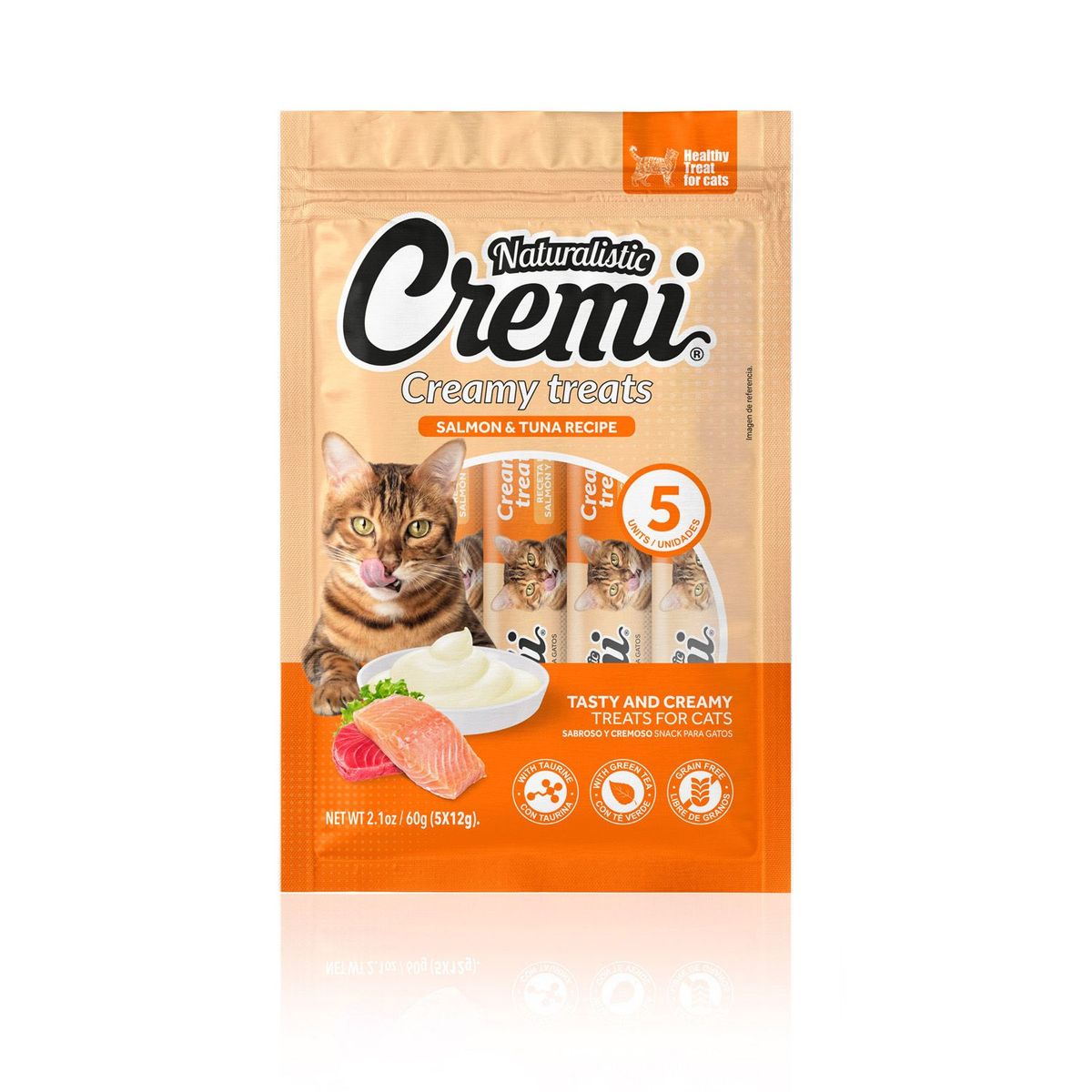 NATURALISTIC - Snacks para Gato Sabor Salmón y Atún Naturalistic 5 x 12 g