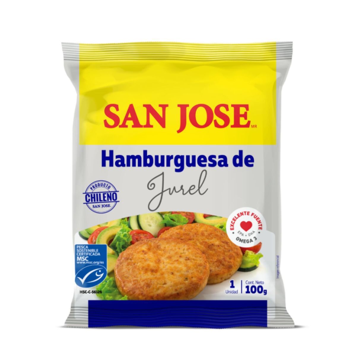 SAN JOSE - Hamburguesa de Jurel San Jose 100 g
